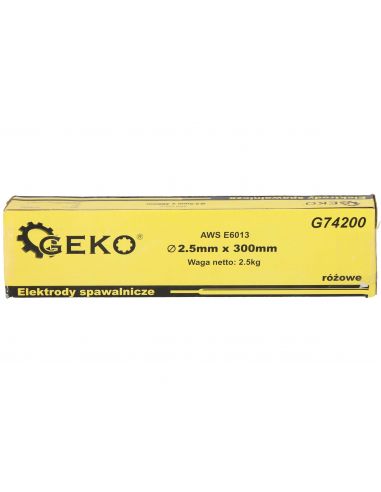 Elektrody spawalnicze GEKO AWS E6013 różowe fi 2,5/300/2,5 kg - G74200 - GEKO - 1