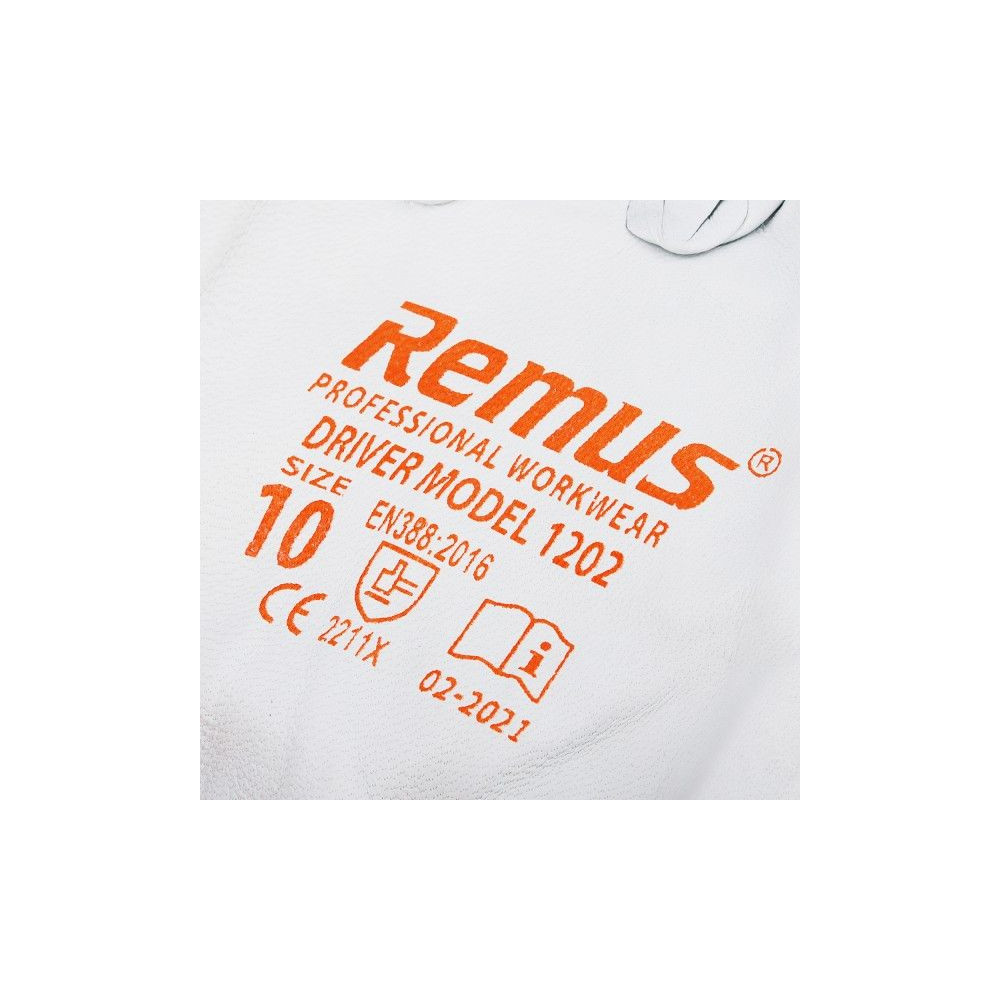Rękawice robocze Remus Driver ze skóry licowej / para / FIXWELD - remus_driver-G - FIXWELD - 2