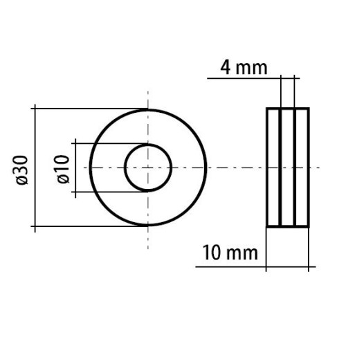 Rolka podajnika MIG 0,8-1,0V 10/30/10 mm / FIXWELD - rolka_a_0.8_1.0_v - FIXWELD - 1 2