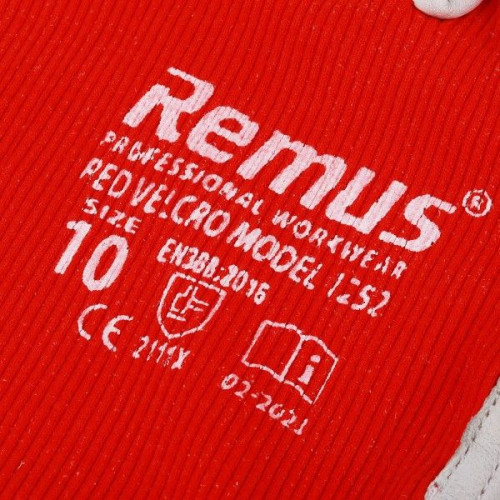 Skórzane rękawice robocze Remus Velcro Red / para / FIXWELD - remus_velcro_r-G - FIXWELD - 1 2