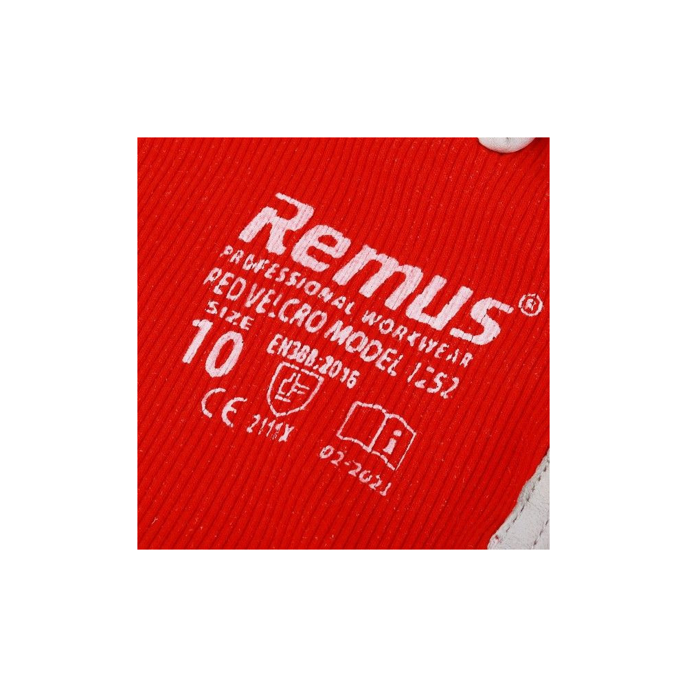 Skórzane rękawice robocze Remus Velcro Red / para / FIXWELD - remus_velcro_r-G - FIXWELD - 2