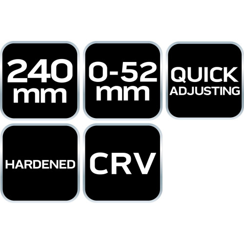 Klucz do rur 240 mm, zakres 0-52 mm szybko nastawne Neo Tools - 02-435 - NEO Tools - 11
