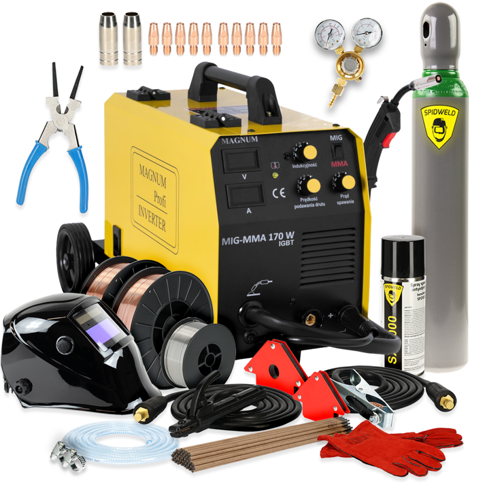 Spawarka Magnum MIG 170 W MMA IGBT - zestaw - U MI 170W MMA-G - Magnum - 1