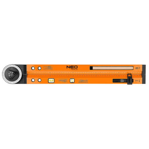 Kątomierz nastawny z poziomicą 500 mm, 2 libelle, ołówek Neo Tools - 72-225 - NEO Tools - 1