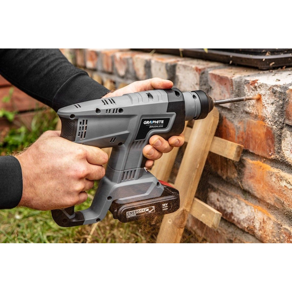 Młotowiertarka akumulatorowa Energy+ 18V Graphite - 58G027 - Graphite - 8