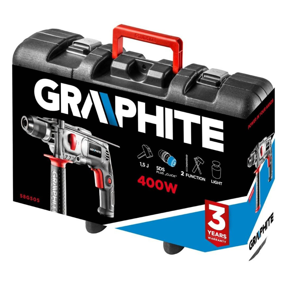 Młotowiertarka Graphite SDS+ 400 W w walizce - 58G505 - Graphite - 3