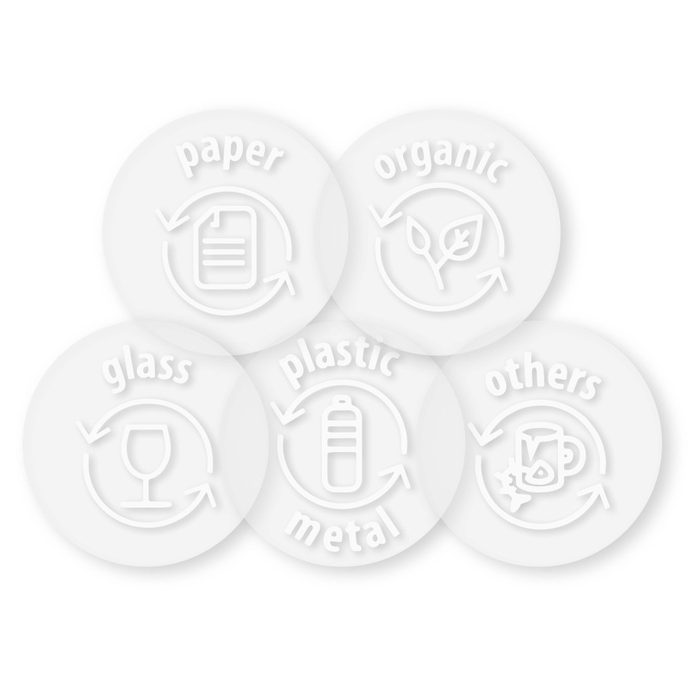 Kosze do segregacji śmieci Sortibox 4x25 l szare - zestaw - IKWB25S4-405U - Prosperplast - 5