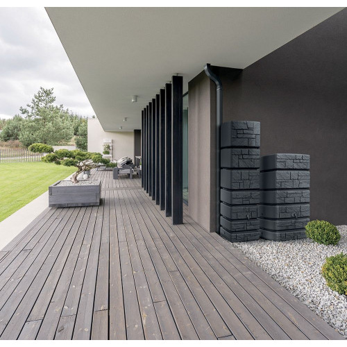 Zbiornik na wodę deszczową Prosperplast Tower Stone 350 l antracyt - IDTST350-S433 - Prosperplast - 4