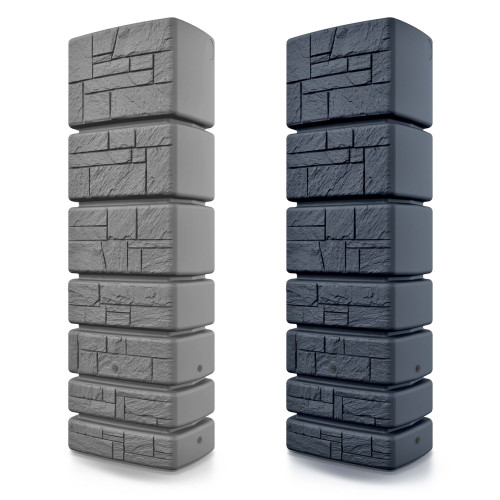 Zbiornik na wodę deszczową Prosperplast Tower Stone 350 l smooth gray - IDTST350-429U - Prosperplast - 1 2