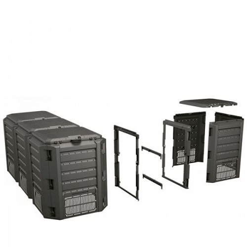 Kompostownik Prosperplast MODULE COMPOGREEN 1200 l czarny - IKLM1200C-S411 - Prosperplast - 1 2