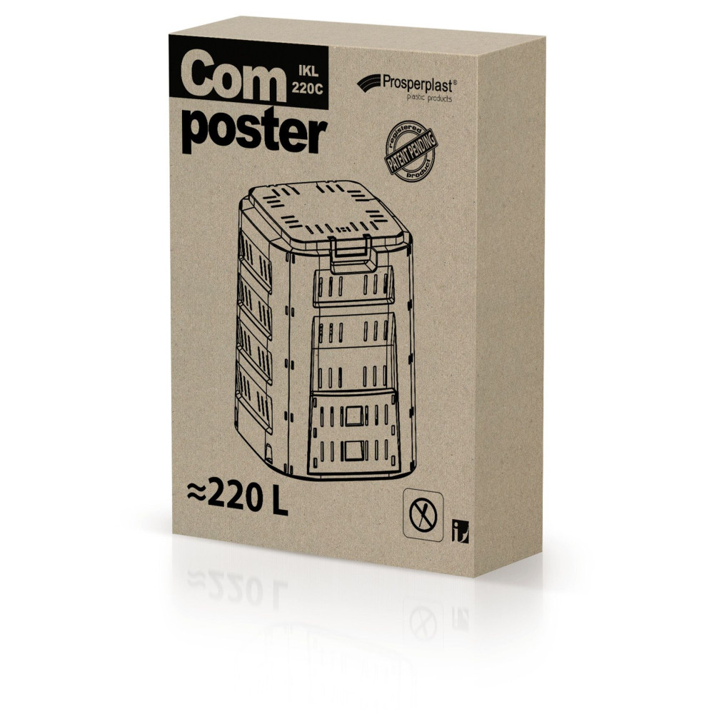 Kompostownik Prosperplast COMPOGREEN 220 l czarny - IKL220C-S411 - Prosperplast - 6