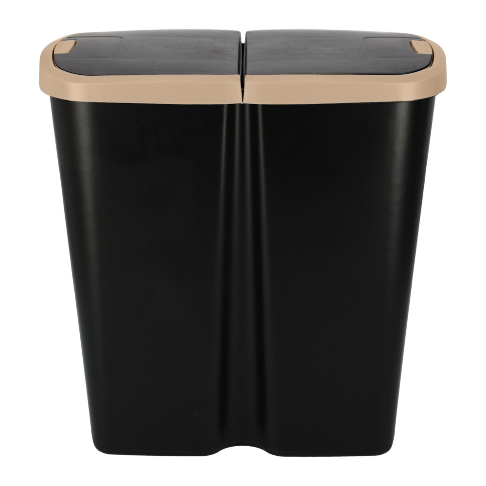 Kosz na śmieci Keden Compacta Q DUO 45 l czarny / jasny brąz - NDAB45-WG5C/S411 - Keden - 3