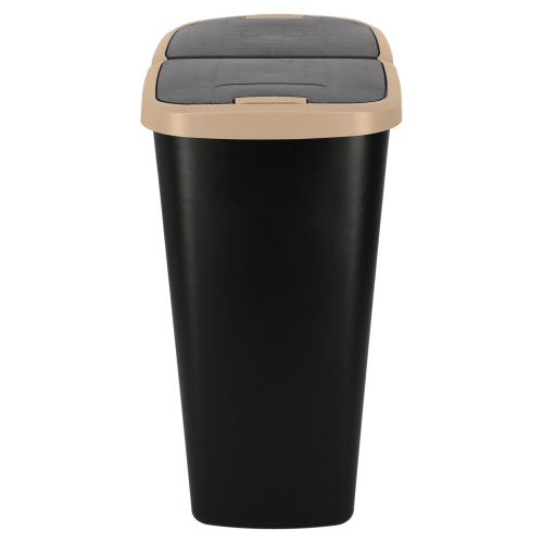 Kosz na śmieci Keden Compacta Q DUO 45 l czarny / jasny brąz - NDAB45-WG5C/S411 - Keden - 4