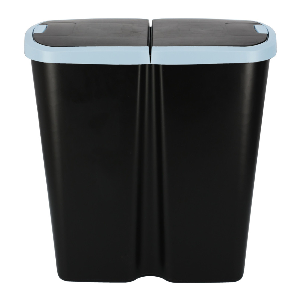 Kosz na śmieci Keden Compacta Q DUO 45 l czarny / jasny niebieski - NDAB45-2717C/S411 - Keden - 3