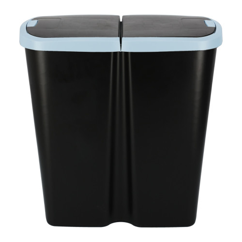 Kosz na śmieci Keden Compacta Q DUO 45 l czarny / jasny niebieski - NDAB45-2717C/S411 - Keden - 3