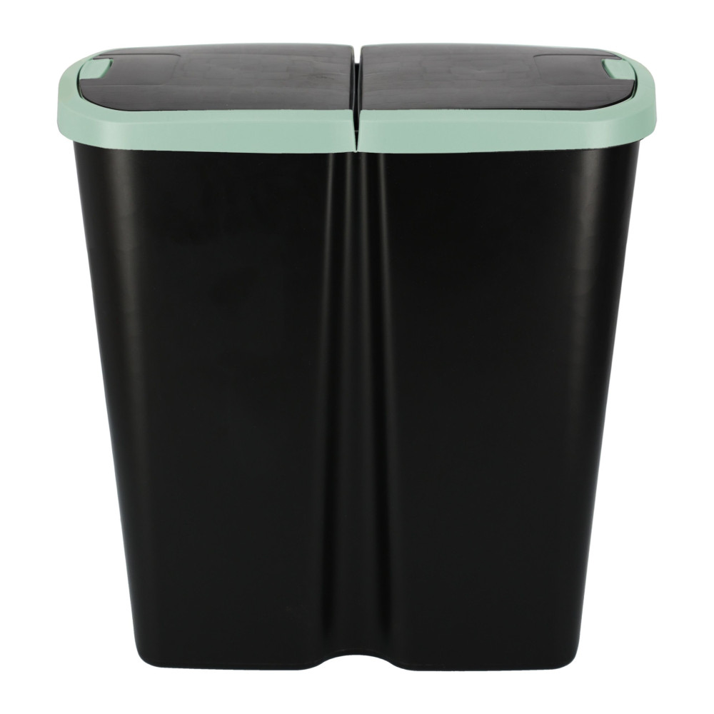 Kosz na śmieci Keden Compacta Q DUO 45 l czarny / jasny zielony - NDAB45-5575C/S411 - Keden - 3
