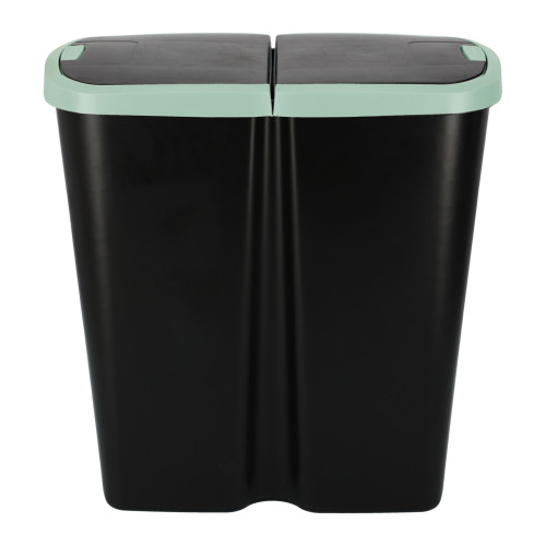 Kosz na śmieci Keden Compacta Q DUO 45 l czarny / jasny zielony - NDAB45-5575C/S411 - Keden - 3
