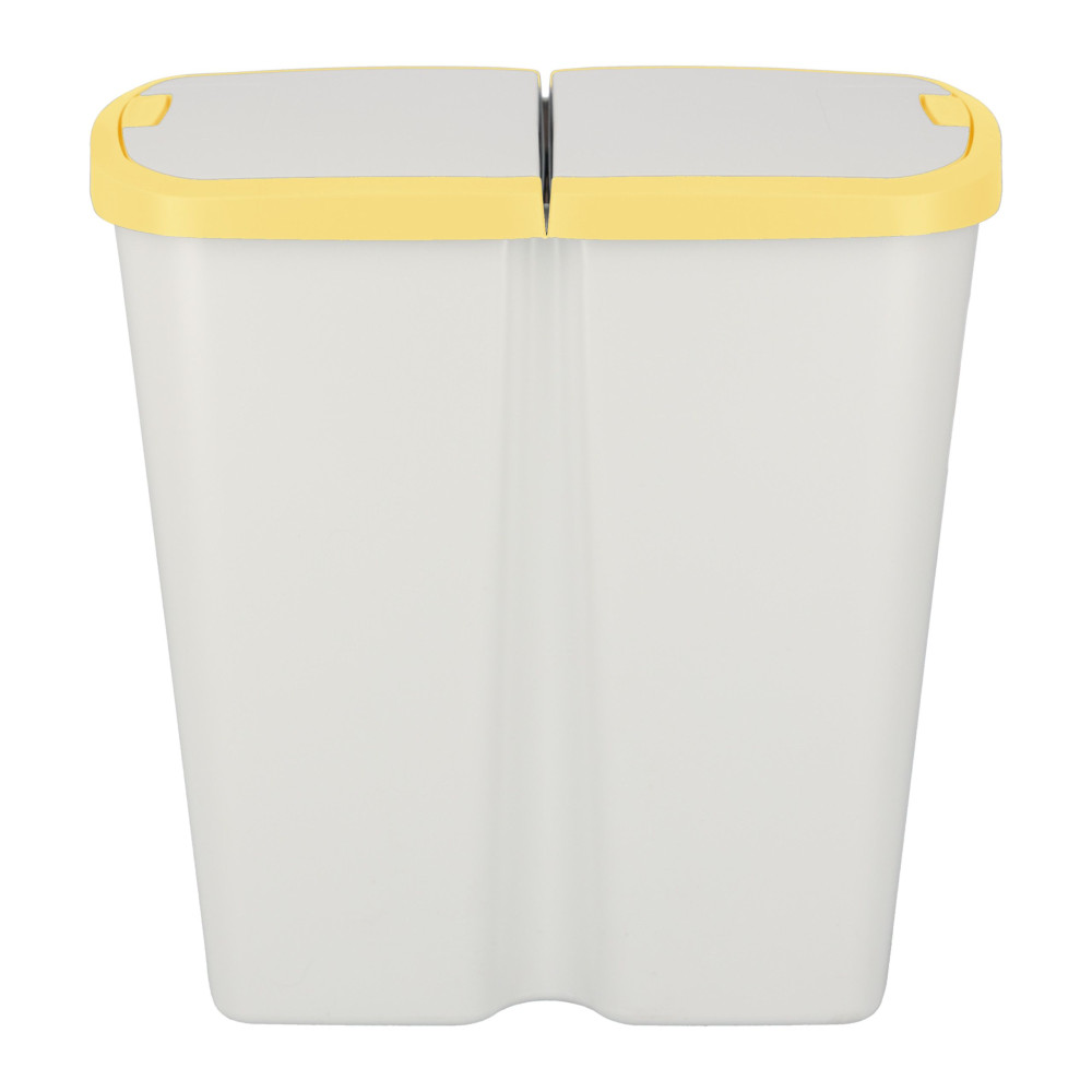 Kosz na śmieci Keden Compacta Q DUO 45 l popielaty / jasny żółty - NDAB45-1215C/427C - Keden - 3