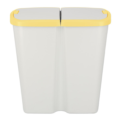 Kosz na śmieci Keden Compacta Q DUO 45 l popielaty / jasny żółty - NDAB45-1215C/427C - Keden - 3