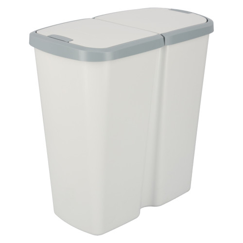 Kosz na śmieci Keden Compacta Q DUO 45 l popielaty / smooth gray - NDAB45-429U/427C - Keden - 1