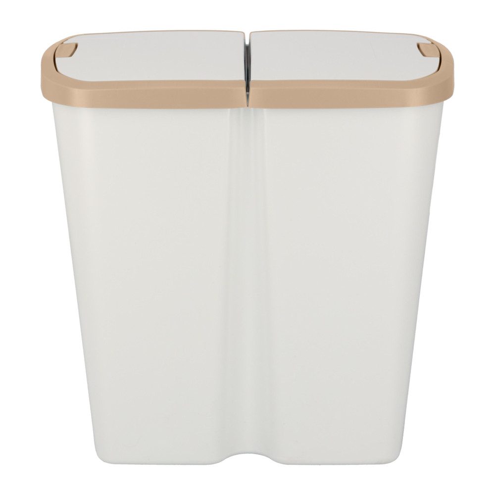 Kosz na śmieci Keden Compacta Q DUO 45 l popielaty / jasny brąz - NDAB45-WG5C/427C - Keden - 3