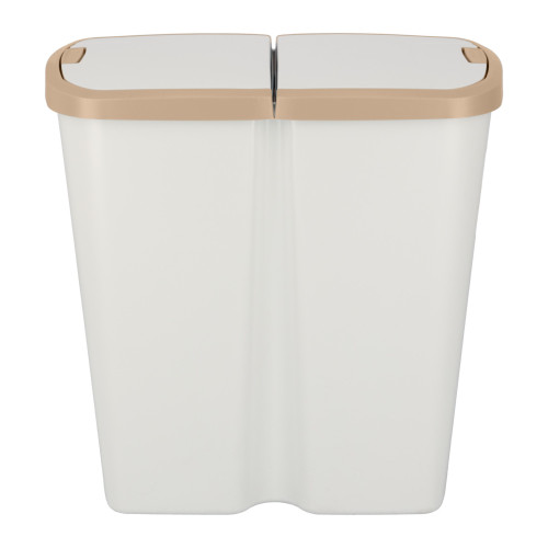 Kosz na śmieci Keden Compacta Q DUO 45 l popielaty / jasny brąz - NDAB45-WG5C/427C - Keden - 3