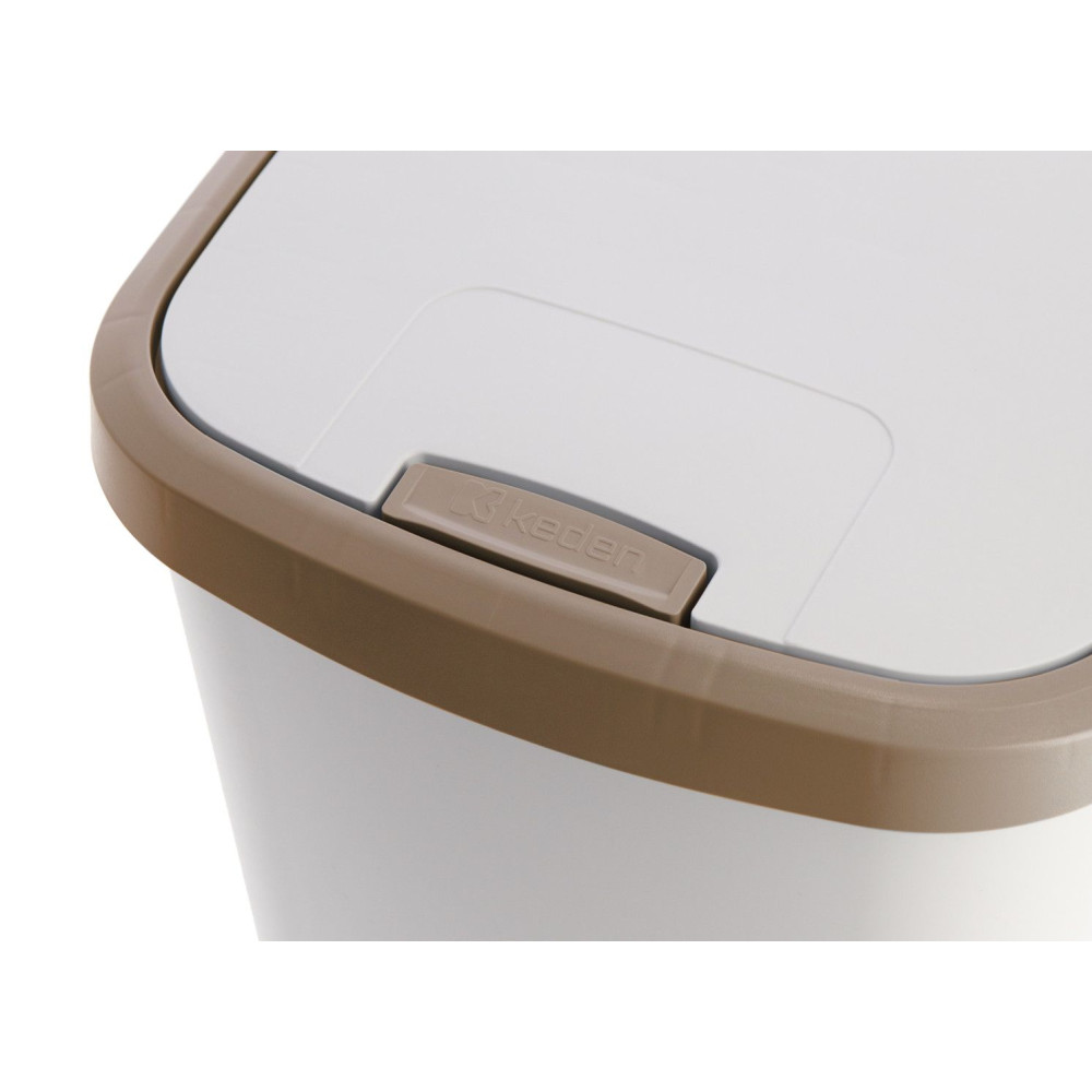 Kosz na śmieci Keden Compacta Q DUO 45 l popielaty / jasny brąz - NDAB45-WG5C/427C - Keden - 6