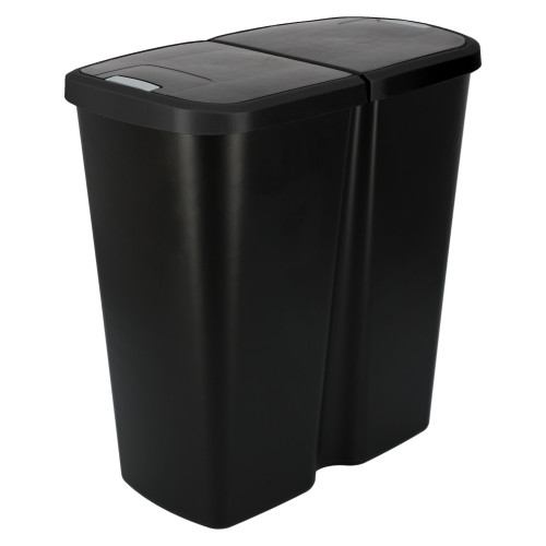 Kosz na śmieci Keden Compacta Q DUO 45 l czarny - NDAB45-S411 - Keden - 1