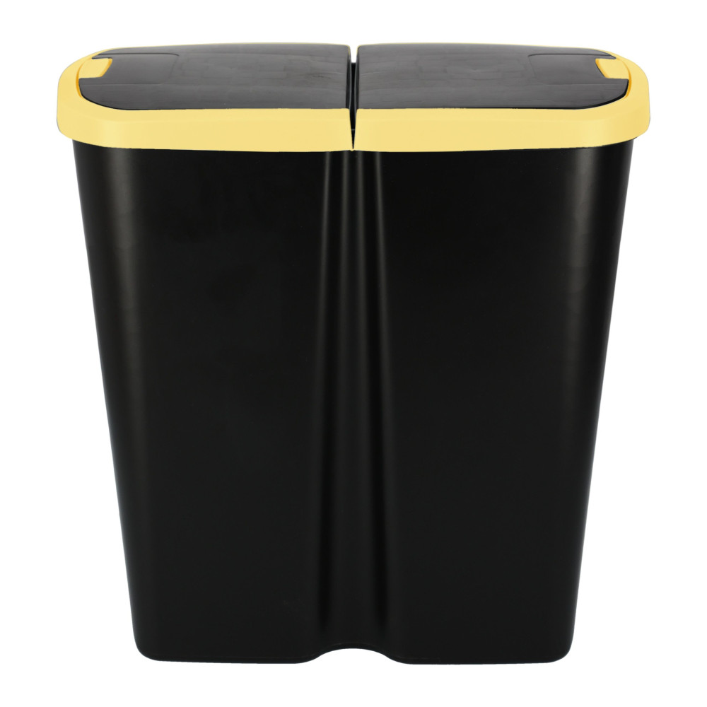 Kosz na śmieci Keden Compacta Q DUO 45 l czarny / jasny żółty - NDAB45-1215C/S411 - Keden - 3