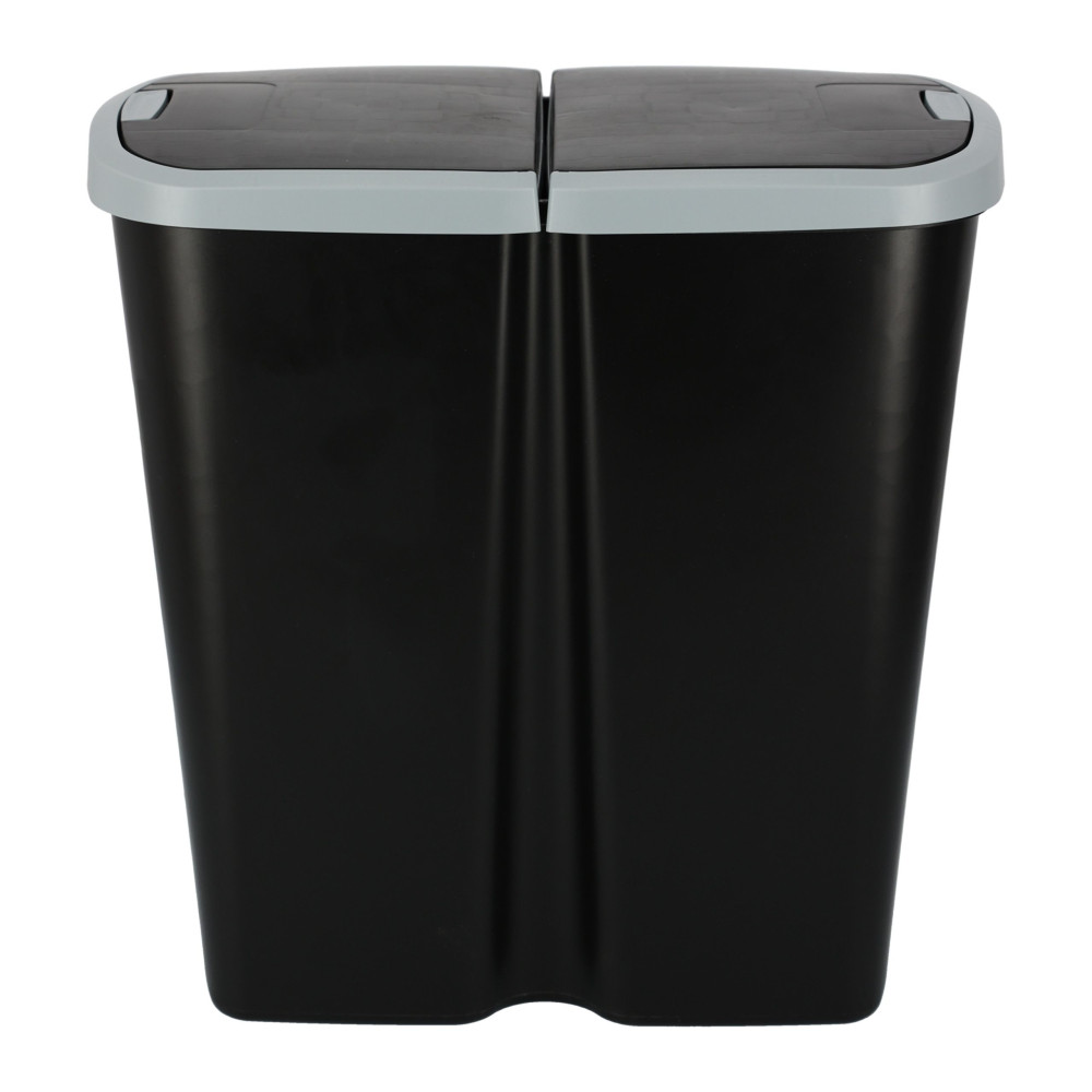 Kosz na śmieci Keden Compacta Q DUO 45 l czarny / smooth gray - NDAB45-429U/S411 - Keden - 3