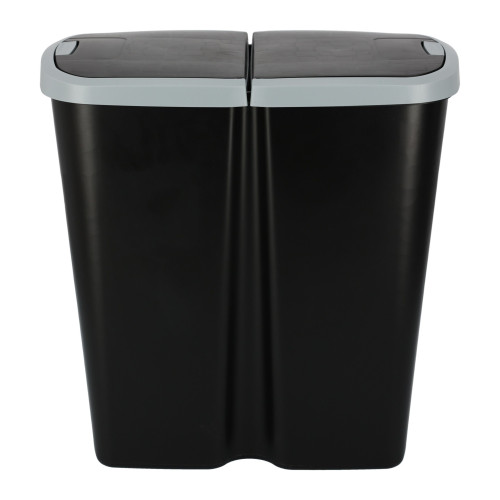 Kosz na śmieci Keden Compacta Q DUO 45 l czarny / smooth gray - NDAB45-429U/S411 - Keden - 3