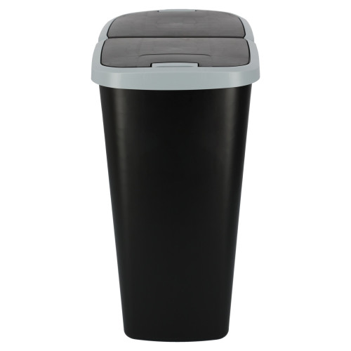Kosz na śmieci Keden Compacta Q DUO 45 l czarny / smooth gray - NDAB45-429U/S411 - Keden - 4