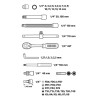 Zestaw kluczy nasadowych 1/4" 46 el. Topex - 38D640 - Topex - 3
