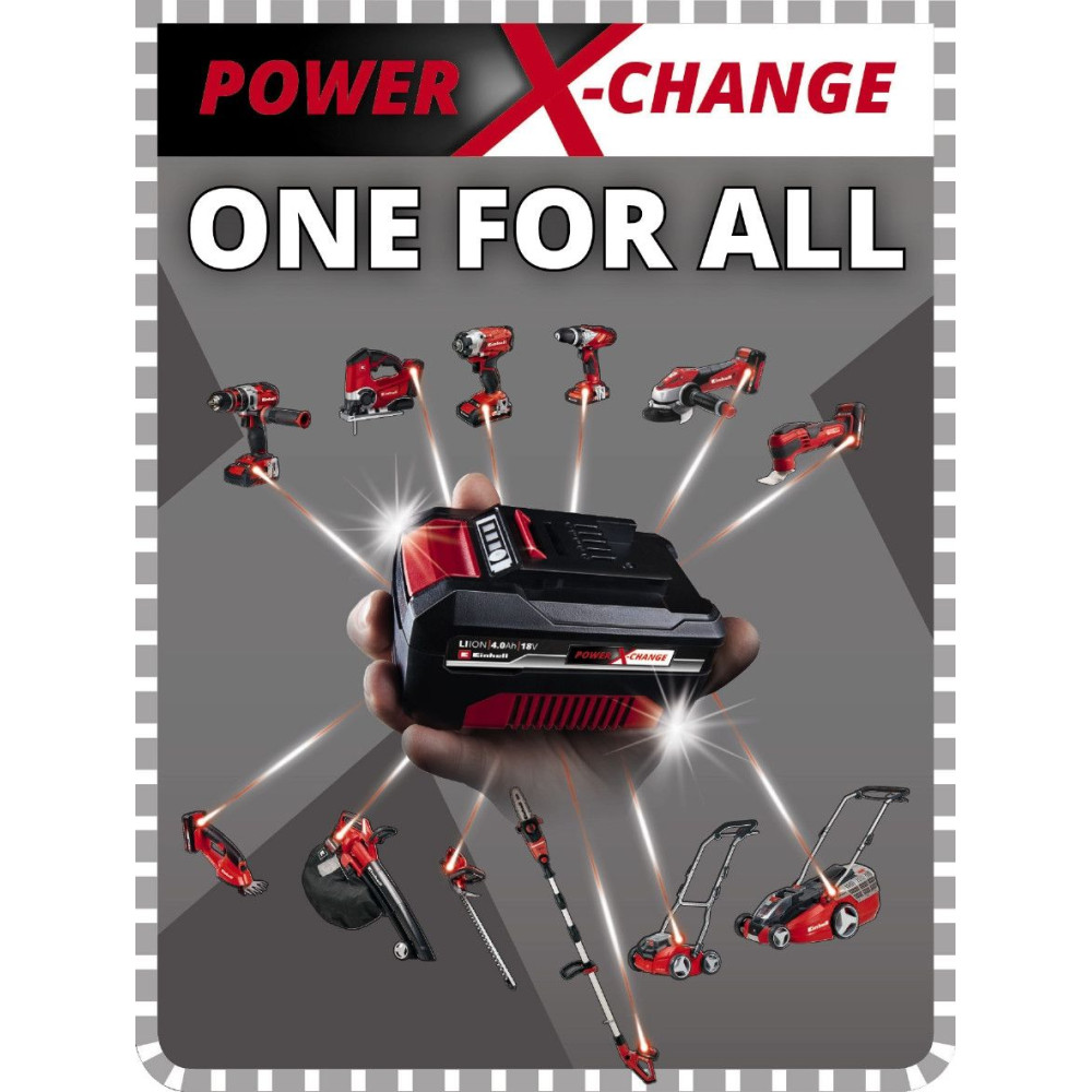Zestaw Einhell Power X-Change 18 V: akumulator 2.5 Ah + ładowarka 3 A - 4512097 - Einhell - 8