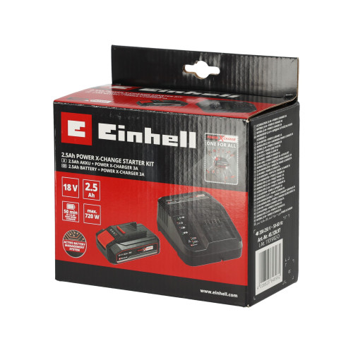 Zestaw Einhell Power X-Change 18 V: akumulator 2.5 Ah + ładowarka 3 A - 4512097 - Einhell - 9