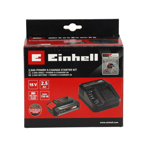 Zestaw Einhell Power X-Change 18 V: akumulator 2.5 Ah + ładowarka 3 A - 4512097 - Einhell - 10