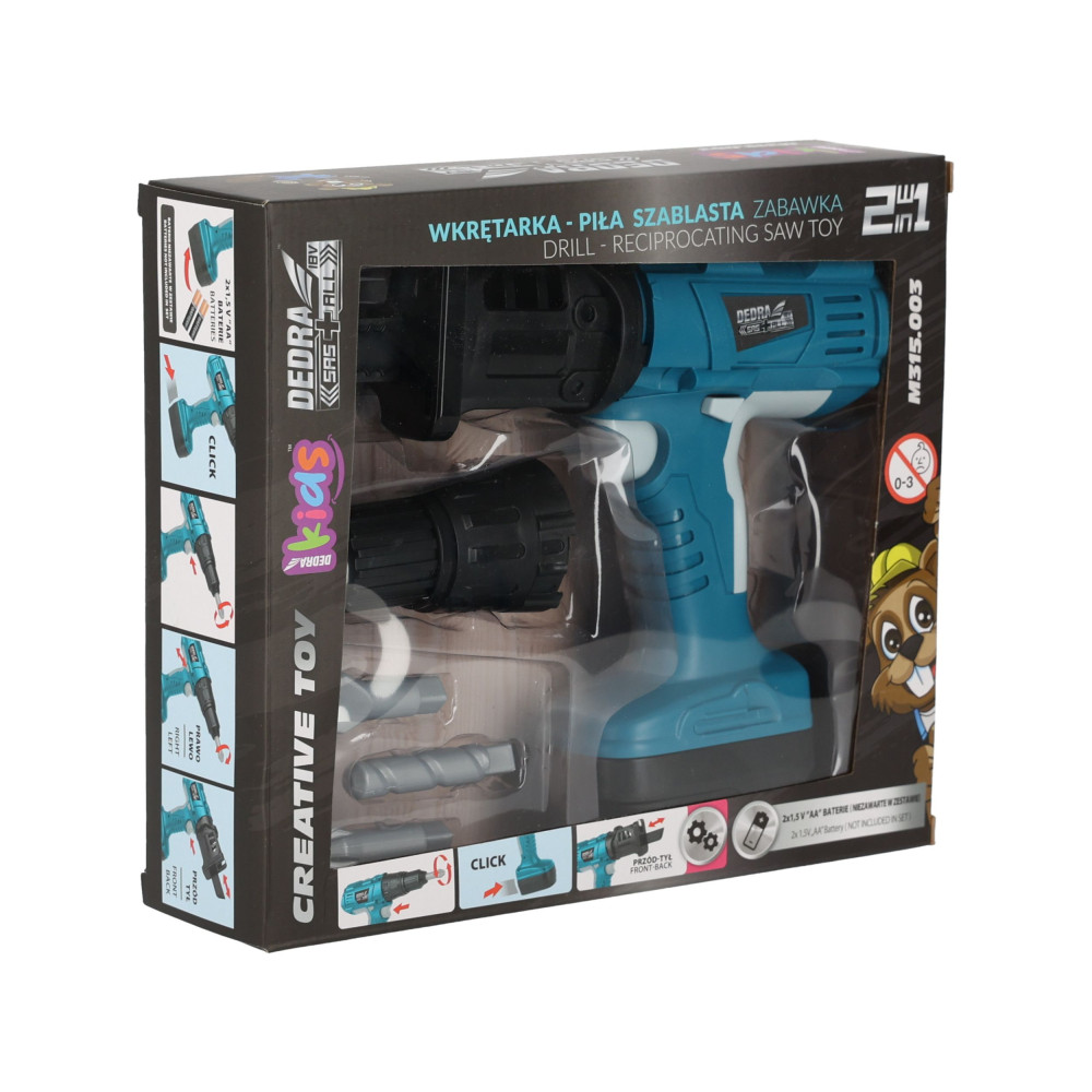 Zabawka wkrętarka-piła szablasta Dedra - M315.003 - Dedra - 2