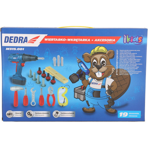 Zabawka wiertarko-wkrętarka z narzędziami Dedra - M315.001 - Dedra - 3