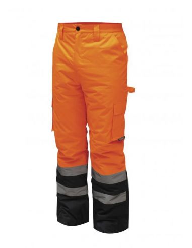 Ocieplane spodnie robocze odblaskowe pomarańczowe Dedra - BH80SP2 - Dedra - 1