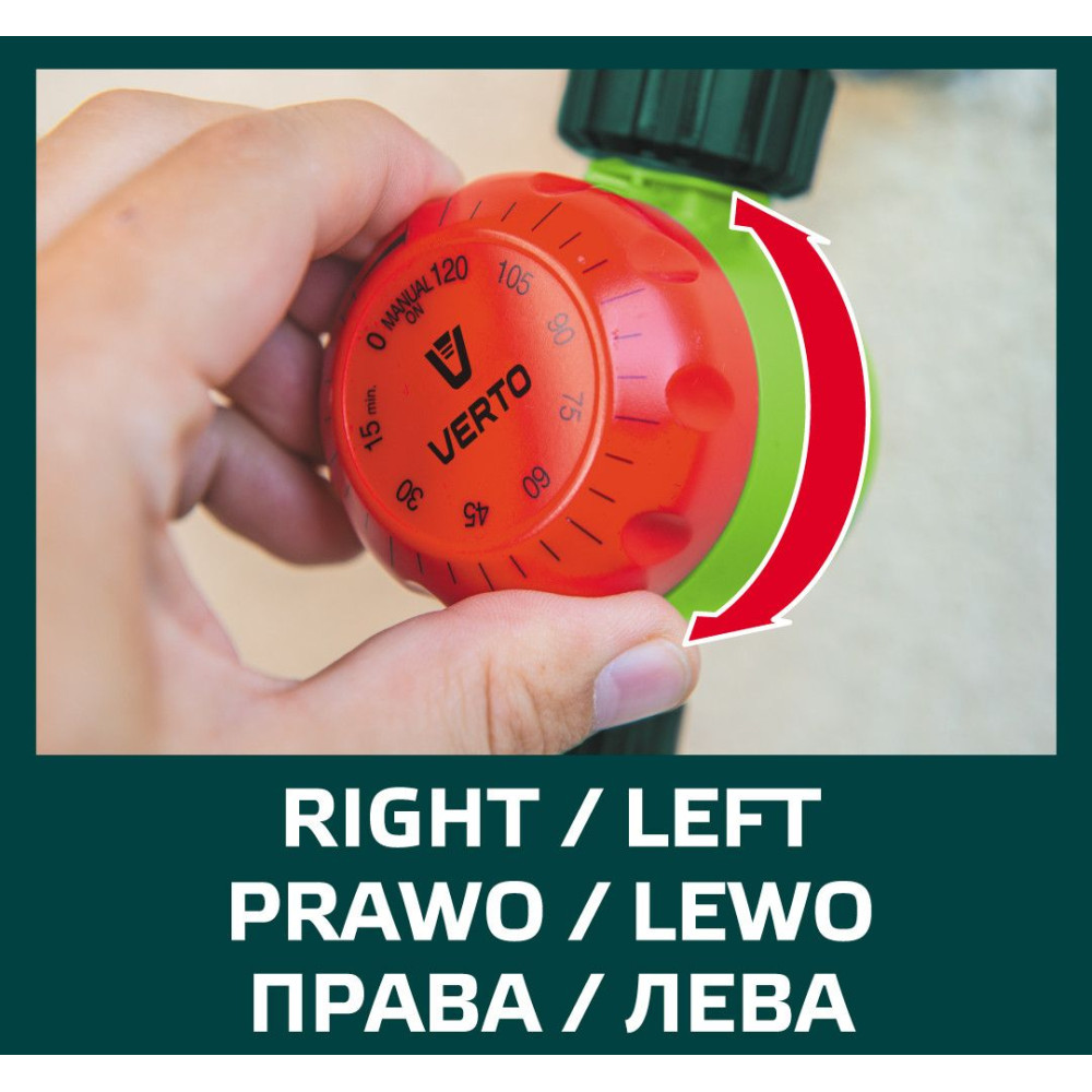 Ogrodowy wyłącznik czasowy na kran Verto - 15G750 - Verto - 5