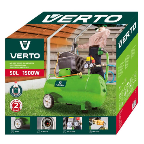Kompresor olejowy 50 litrów Verto - 73K004 - Verto - 7