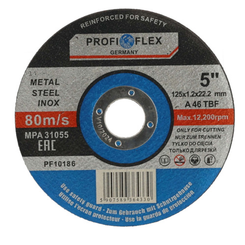 Tarcza do cięcia Profi-Flex 125 x 1,2 x 22 - PF10186 - Profi-Flex - 1 2