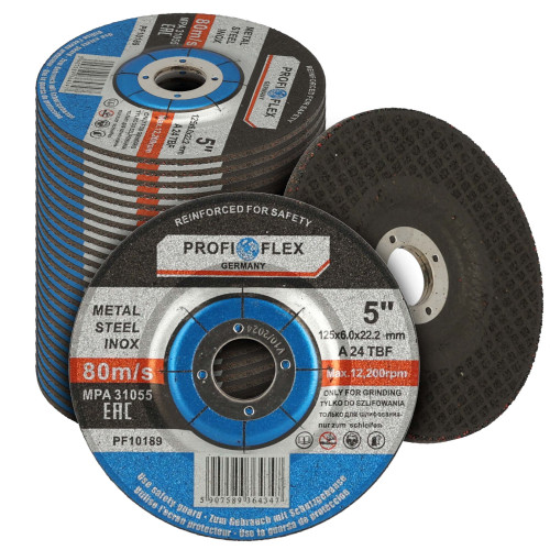 Zestaw 25x tarcza do szlifowania Profi-Flex 125 x 6,0 x 22 - PF10189_px25 - Profi-Flex - 1