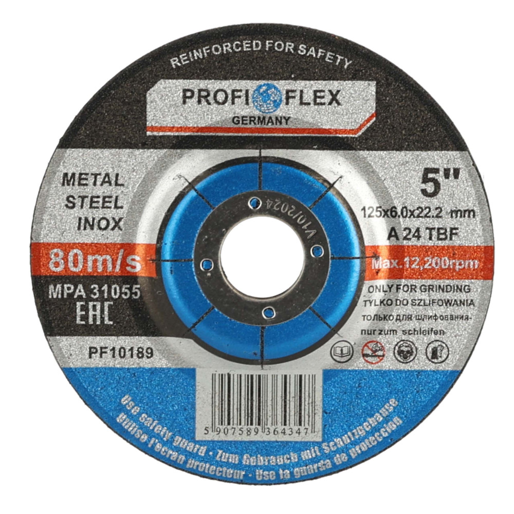 Zestaw 25x tarcza do szlifowania Profi-Flex 125 x 6,0 x 22 - PF10189_px25 - Profi-Flex - 3