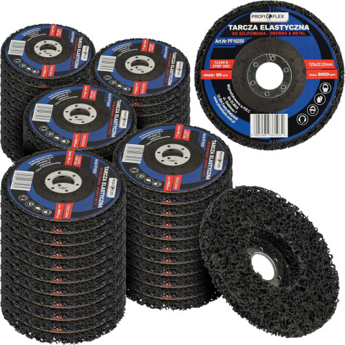 Zestaw 50x tarcza do szlifowania włóknina Profi-Flex 125 x 22 - PF10255_px50 - Profi-Flex - 1