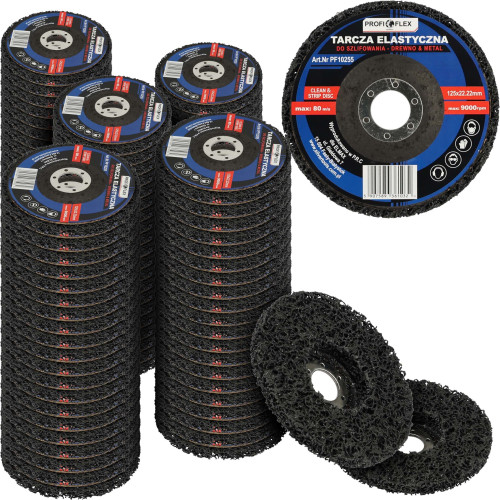Zestaw 100x tarcza do szlifowania włóknina Profi-Flex 125 x 22 - PF10255_px100 - Profi-Flex - 1