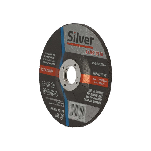 Zestaw 100x tarcza do szlifowania Silver 125 x 6,4 x 22 - S10118_px100 - Silver - 6