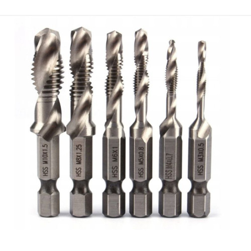 Wiertła gwintujące  6 el. M3-M10 Silver - S11533 - Silver - 1 2
