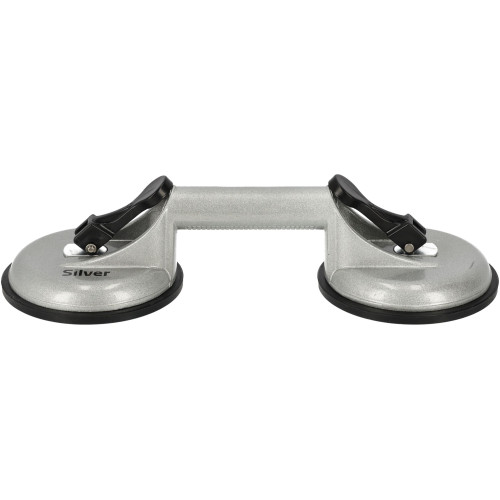 Przyssawka aluminiowa do szyb 2x115 mm Silver - S11760 - Silver - 3