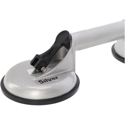 Przyssawka aluminiowa do szyb 2x115 mm Silver - S11760 - Silver - 7
